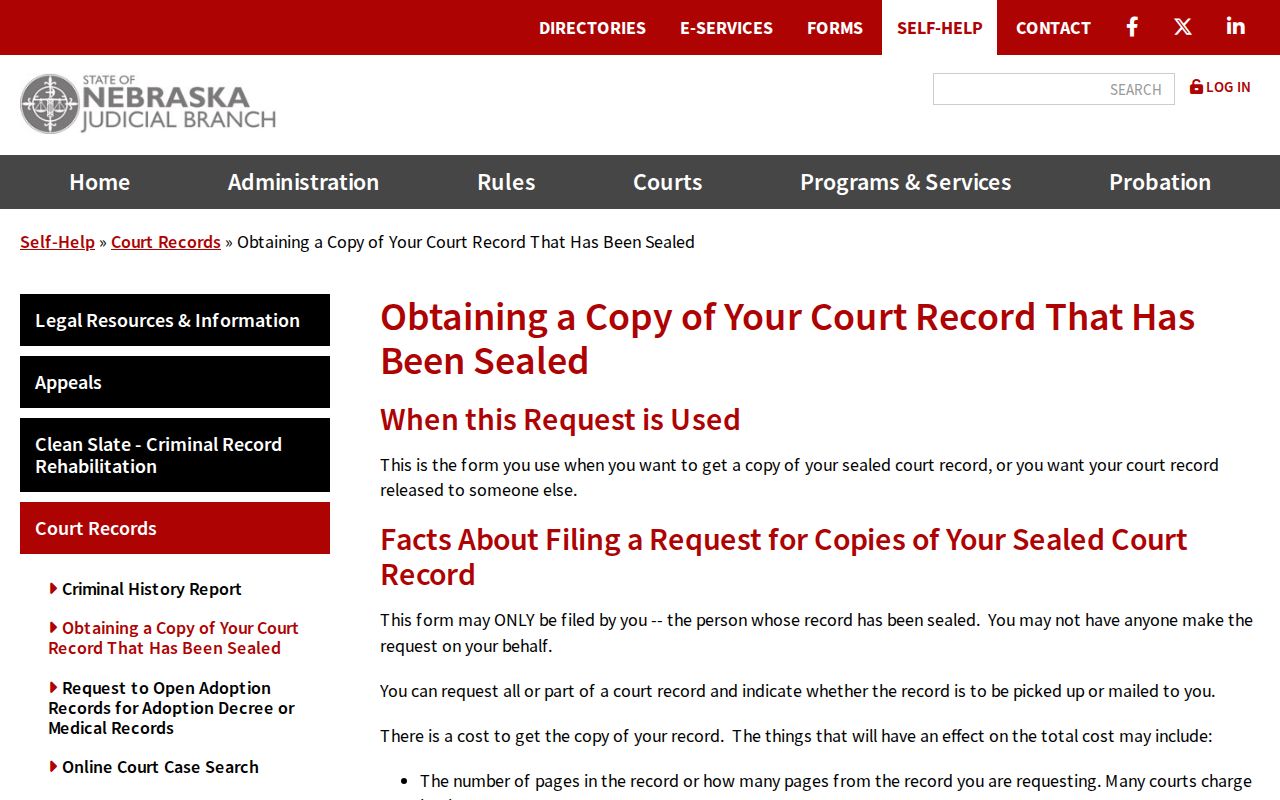 Greeley County court record sealed record request instructions