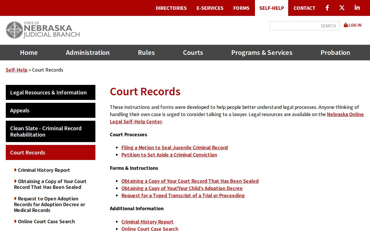 Greeley County court records Nebraska self-help hub