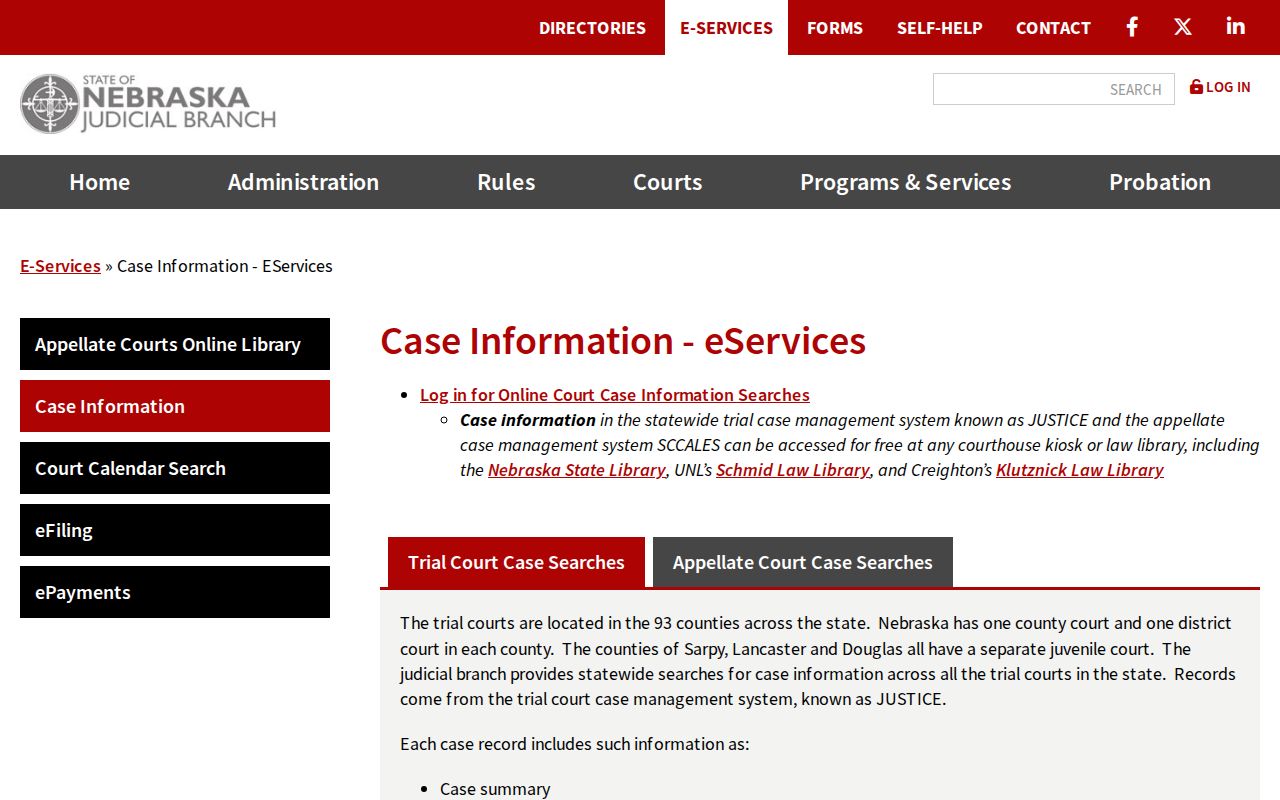 Greeley County court docket Nebraska case information service