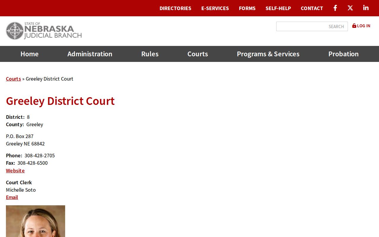 Greeley County court docket District Court record