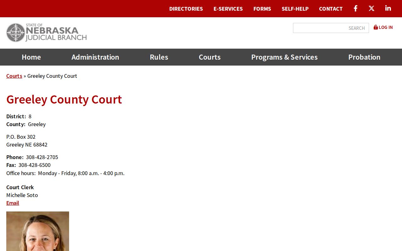 Greeley County court docket County Court office