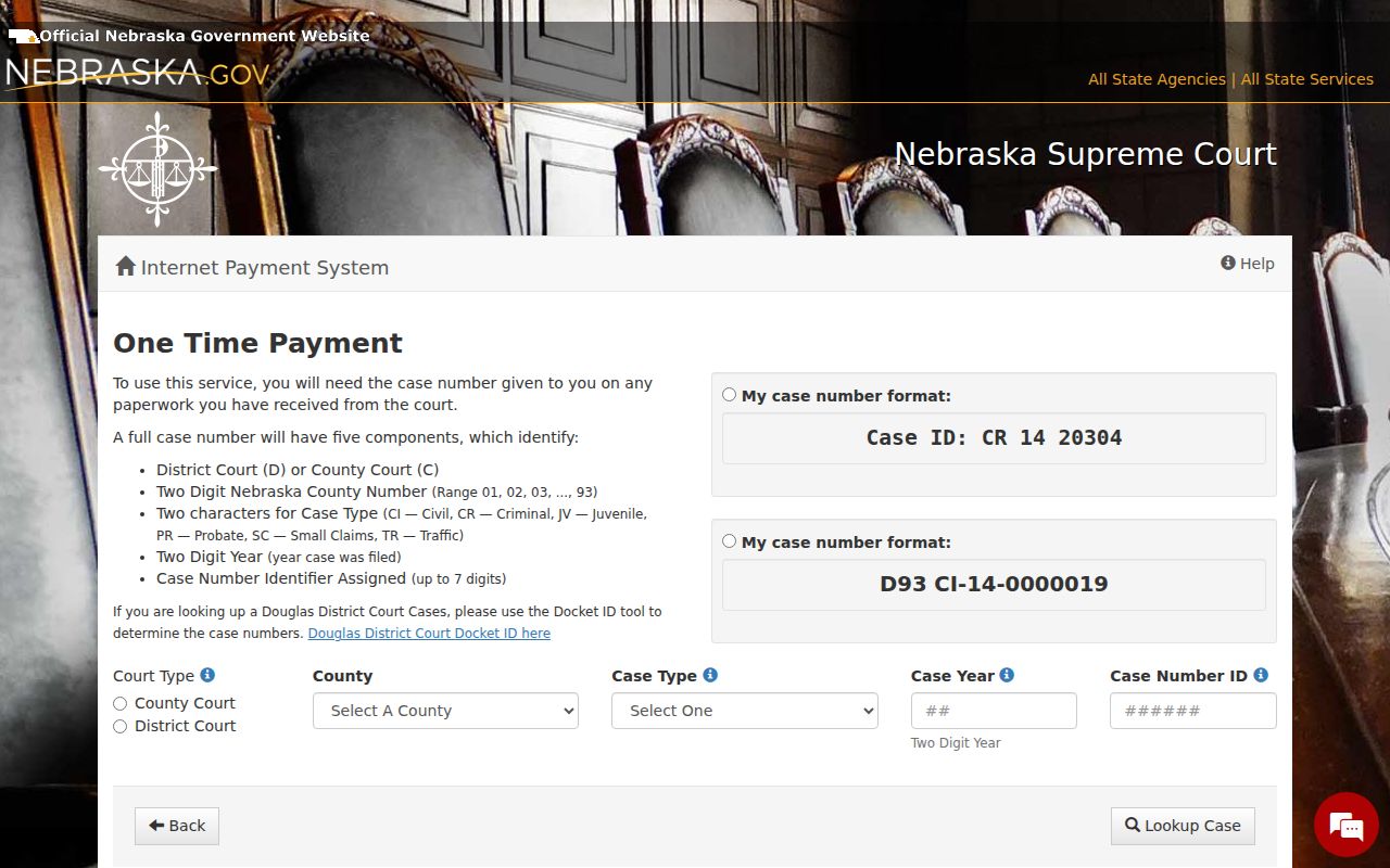 Greeley County traffic ticket case number and Nebraska ePayments search