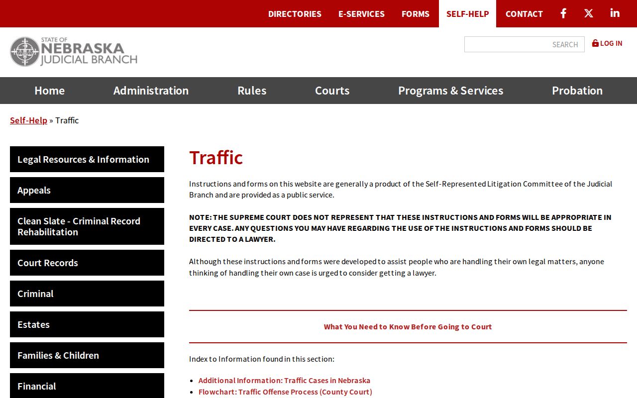 Greeley County traffic ticket search channels in Nebraska traffic court