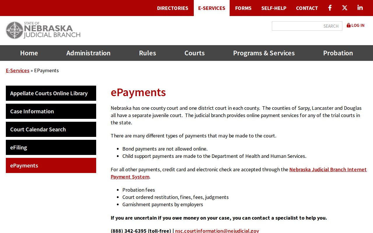Greeley County traffic ticket ePayments information for court cases