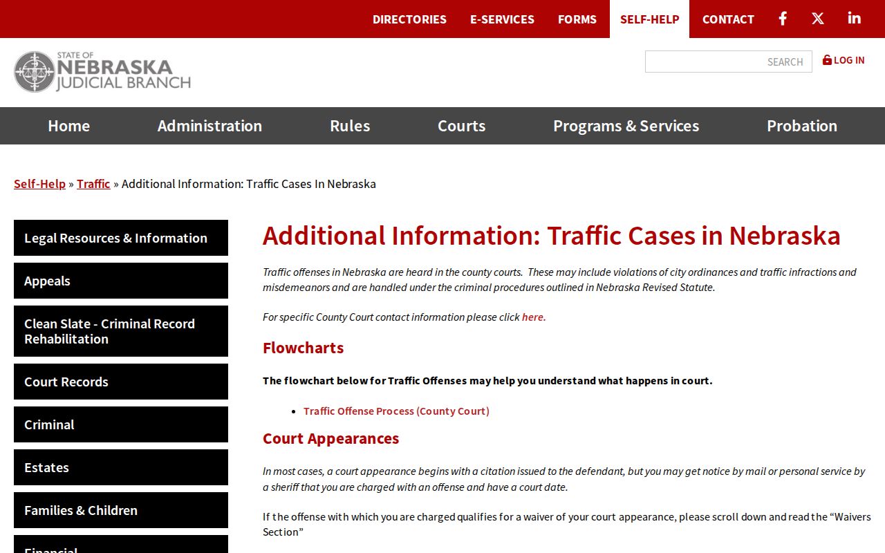 Greeley County traffic ticket court record information from Nebraska