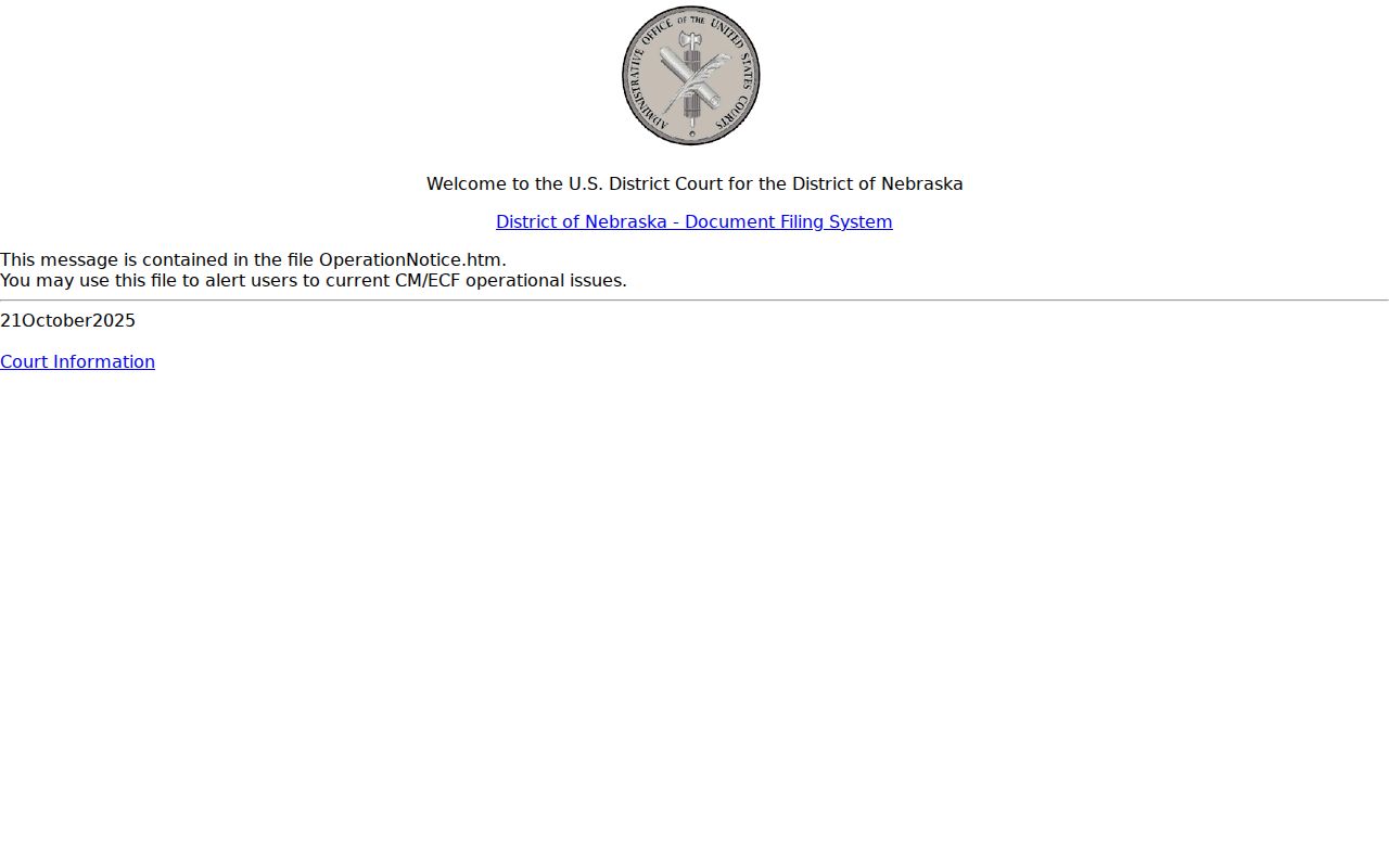 Scotia court docket federal CM ECF distinction